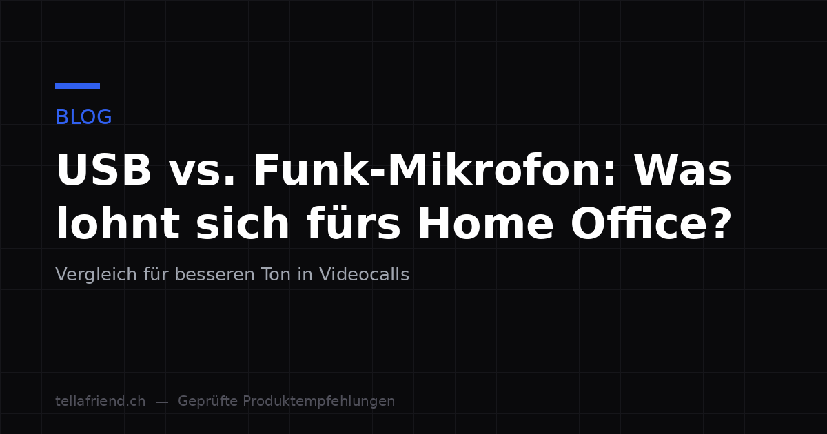 USB vs. Funk-Mikrofon: Was lohnt sich fürs Home Office?