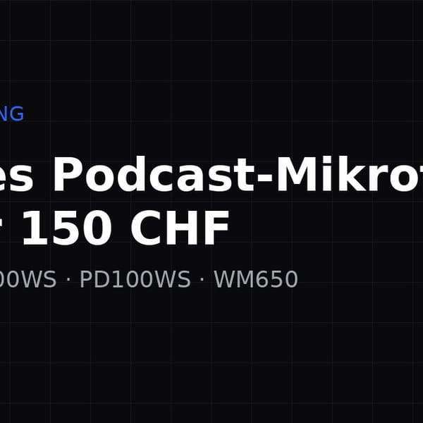 Bestes Podcast-Mikrofon unter 150 CHF: Diese 3 Modelle lohnen sich